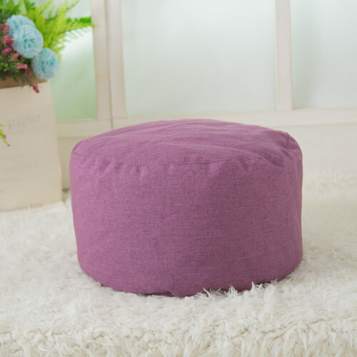 Faux Leather Pouf Cover 16.5x12.5 Inch Handmade 1