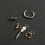 Boucles d'oreilles pendantes Punk-Correspondance des couleurs 6