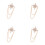 Ensemble de broches de costume-Gland de démarrage doré 1