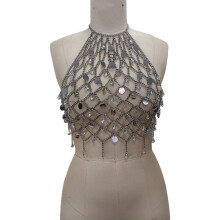 Customizable Glittering Torso Harness Jewelry Allergy Resistant