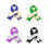 Accent de ruban de broche de broche de poitrine de bijoux-Violet 7