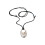 Collier en corde à pendentif circulaire polyvalent,-Argent 1