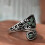 Bague en feuille de marbre vert réglable, élégante, Vintage, 5