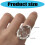 Shimmering Crystal Adjustable Ring Sturdy Copper Design 3
