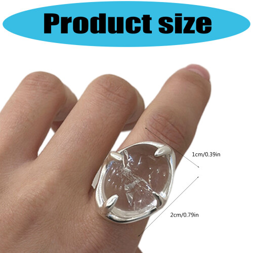Shimmering Crystal Adjustable Ring Sturdy Copper Design 2