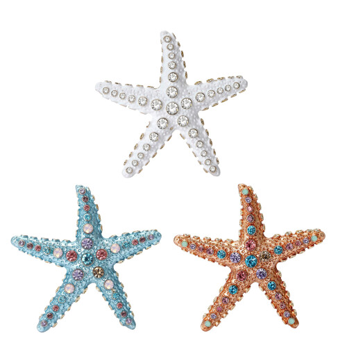 Broche en forme d'étoile de mer, accessoire polyvalent-Champagne 1