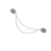 Stilvolle Charm-Brosche, modische Blumen-Kettenbrosche,-Style3