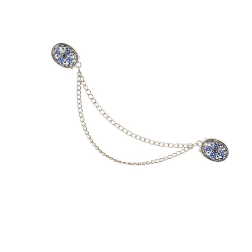 Stilvolle Charm-Brosche, modische Blumen-Kettenbrosche,-Style3