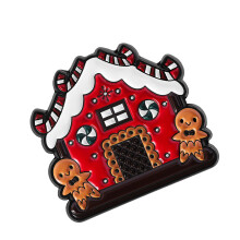 Holiday Gingersnap Cookie Kitten Brooch Bowknot Pin-QHXZ4923