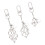 3PCS Key Holder With Secure Rotating Clasp Lightweight-Silver 1