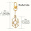 Multi Functional 3PCS Alloy Keychains Rotating Lock-Gold 4