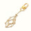 Multi Functional 3PCS Alloy Keychains Rotating Lock-Gold 7