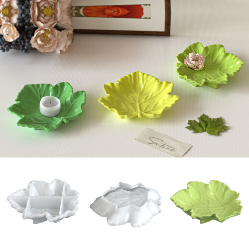 Multipurpose Leaf Shape Silicone Mould For Resin Art Concrete 1