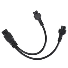IEC320 C6 männlich zu Dual C5-Weiblich Kabel 30 cm 2,5 A