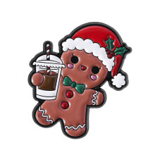 Weihnachts-Gingersnap-Kätzchen-Pin, niedliche Schleife,-QHXZ4924