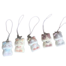 Elegante pluche kitten charme sleutelhanger zachte materialen