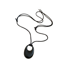 Collier élégant avec pendentif circulaire en alliage de-Noir