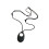Collier élégant avec pendentif circulaire en alliage de-Noir 1