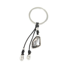 Sturdy Acrylic Rhinestones Keychain With Heart Designs-3