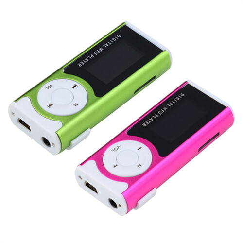 Companheiro de áudio compacto, reprodutor de música Bluetooth com tela LCD de 1,8 polegadas, caixa em liga de alumínio para som sem perdas e 1
