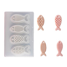 Moule de boucles d'oreilles en forme de poisson en plastique,