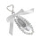 Decorative Double Purpose Lanyard With Ballet Ribbon-White 1