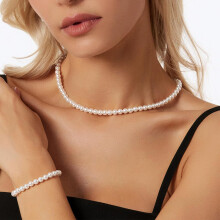 Adjustable Double Strand Choker Set Stylish-necklace bracelet