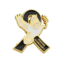 Lightweight Peace Bird Brooch Alloy Corsage Pin Perfect-Black