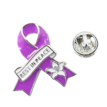 Delicate Jewelry Chest Pin Brooch Ribbon Accent For-Purple
