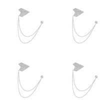 4 Piece Women's Brooches Pin Lightweight-Silver Aircraft model