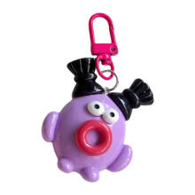 Large Silly Sausage Keychain For Girls Bold Bag Clip-Purple
