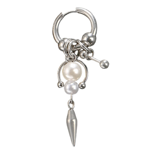 Modern Punk Dangle Earrings Gold Silver Color-Silver