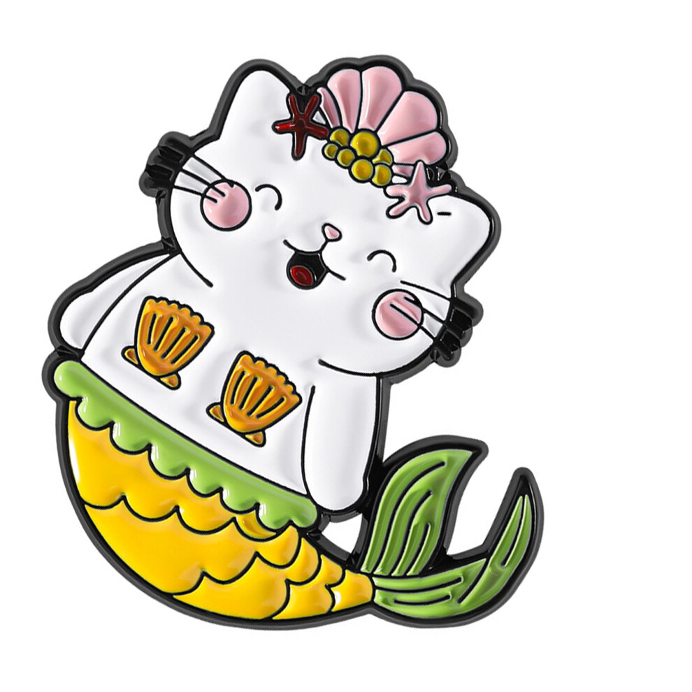 Lovely Cats Brooch With Alloy Material Mermaids-QHXZ4963