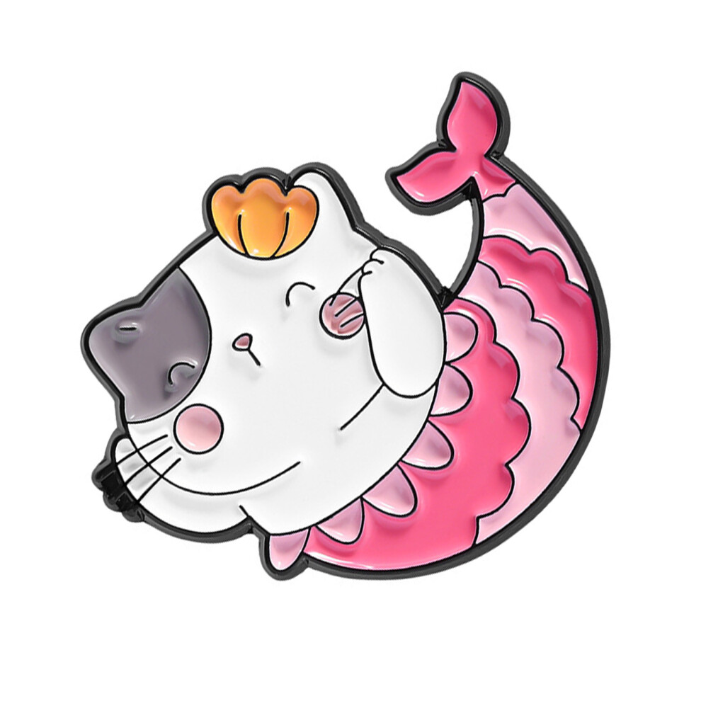 Lovely Mermaids Cats Enamel Pin Brooch For Women Girls-QHXZ4961