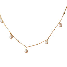 Elegant Double Strand Imitation Pearls Necklace Bracelet-S13