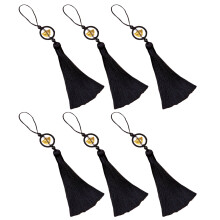 6Pcs Prosperity Tassels Ornament Lightweight Chinese New-Black