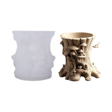 Silicone Stump Shaped Mold Suitable For Crafting Succulent Pots