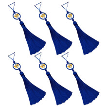 6 Piece Colorful Polyester Fringe Accessory-Royal Blue