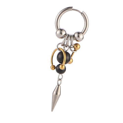 Minimalist Cone Pendant Earrings Double Colored-Color matching