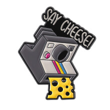 Retro VCR Inspired Enamel Brooch Secure Clasp Design-QHXZ4602