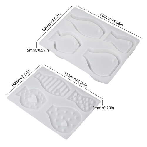 Romance Dot Pattern Silicone Casting Mould For Customes Art And 2