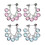 Trendy Crystals Adorned Drop Earrings Comfortable For-Purple 2
