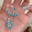 Trendy Crystals Adorned Drop Earrings Comfortable For-Purple 5