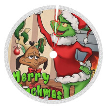Grin-Ch Christmas Tree Skirt 48 Inch Rustic Holiday Decor