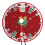 Weihnachtsbaumdecke 120 cm, wendbar, bordeauxrot-weiß 3