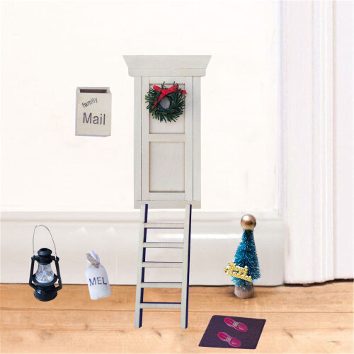 Miniatyr dvärgdörrset för DIY juldekoration 1