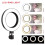 6" LED-ringlys med stativ, 3 moduser og 10 2
