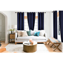 Adam Navy Blackout Curtains 3-Layer Thermal 35" W x 84" L