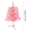 Pink artificial Christmas tree 45 cm tall for home office 1