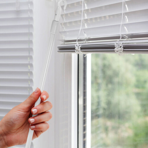 Aluminium Blind Tilt Wand – Adjustable, White 2
